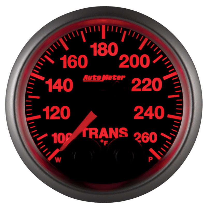 Autometer Elite 52mm 100-260 Degrees F Trans Temperature Peak and Warn Gauge w/ Electronic Control