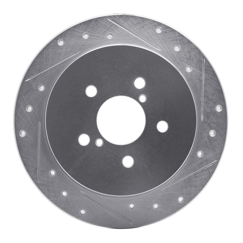 DFC 05-09 Subaru Legacy Rear Right Drilled & Slotted Silver Brake Rotor
