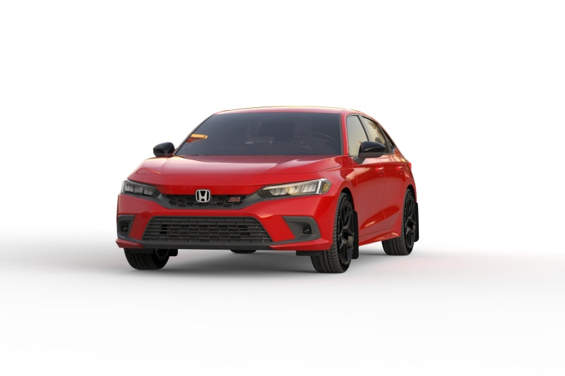 Rally Armor 22-26 Honda Civic/Civic Si/Sport Red UR Mud Flap w/White Logo