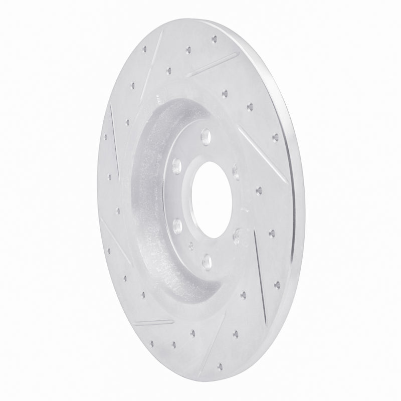 R1 11-15 VPG MV-1 Rear Right Drilled & Slotted Silver Brake Rotor