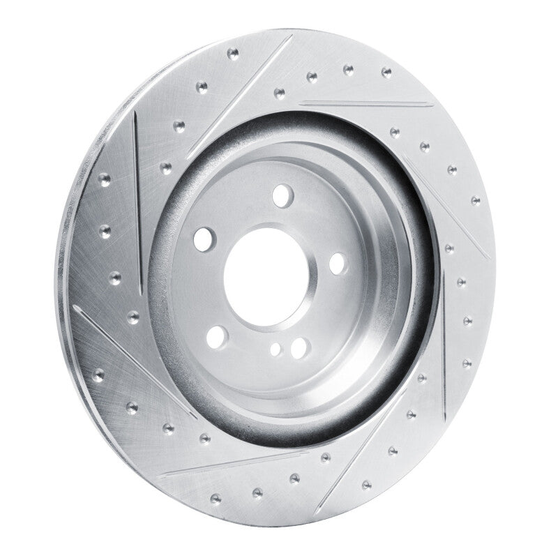 R1 13-20 Mercedes-Benz SL400 Rear Right Drilled & Slotted Silver Brake Rotor