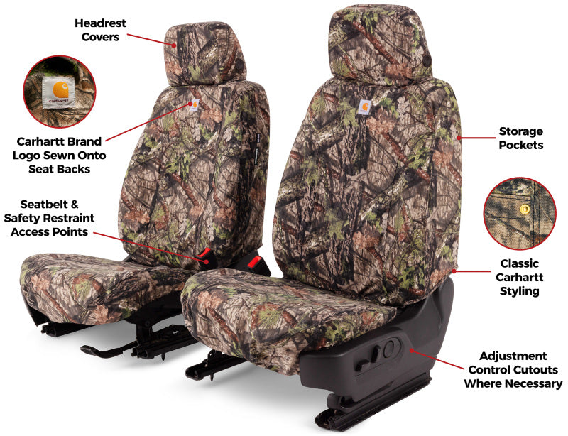 Covercraft 99-04 Ford Super Carhartt Camo SeatSaver Custom Second Row Seat Covers - Mossy Oak
