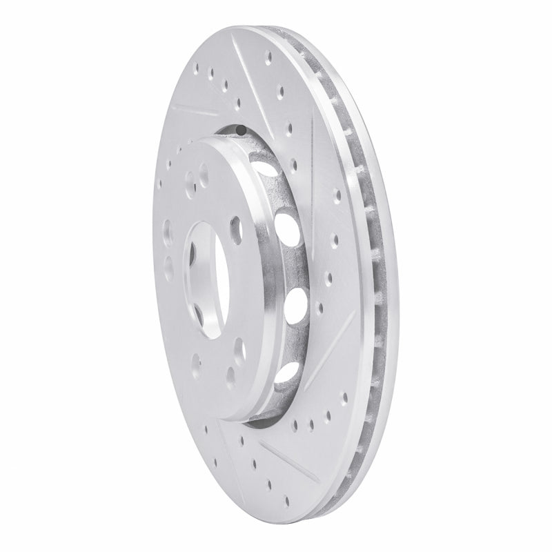 R1 90-92 Mercedes-Benz 300E Front Right Drilled & Slotted Silver Brake Rotor
