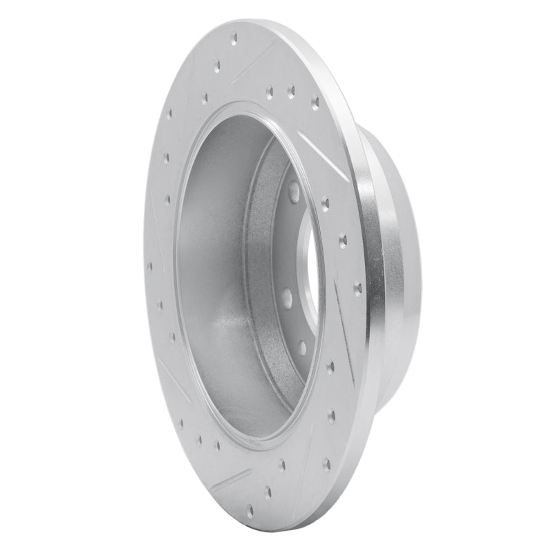 R1 06-14 Hyundai Entourage Rear Right Drilled & Slotted Silver Brake Rotor