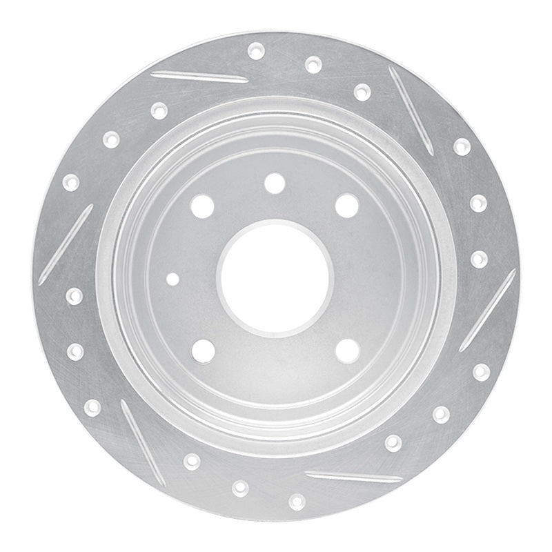 DFC 04-10 Chevrolet Optra (Mexico) Rear Left Drilled & Slotted Silver Brake Rotor