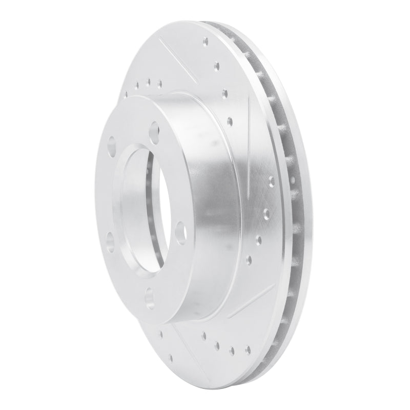 R1 94-96 Ford F-150 4WD Front Right Drilled & Slotted Silver Brake Rotor