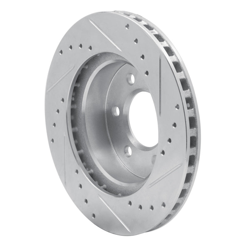 R1 91-96 Dodge Dakota 4WD Front Left Drilled & Slotted Silver Brake Rotor