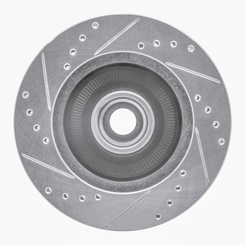 R1 84-87 Lincoln CONTINENTAL Front Right Drilled & Slotted Silver Brake Rotor