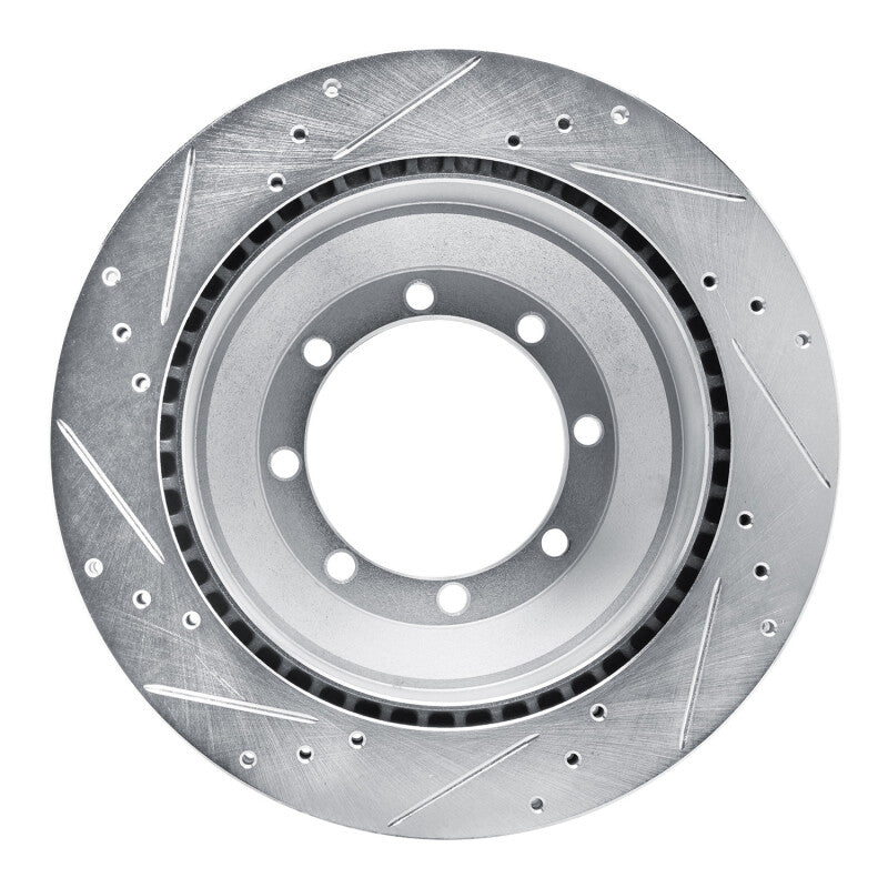 R1 08-19 Ford E-350 Super Duty Rear Right Drilled & Slotted Silver Brake Rotor