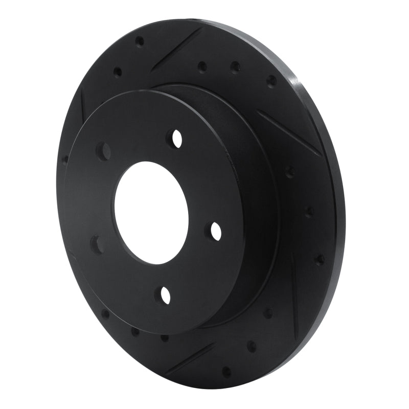 R1 84-88 Pontiac 6000 Rear Left Drilled & Slotted Black Brake Rotor