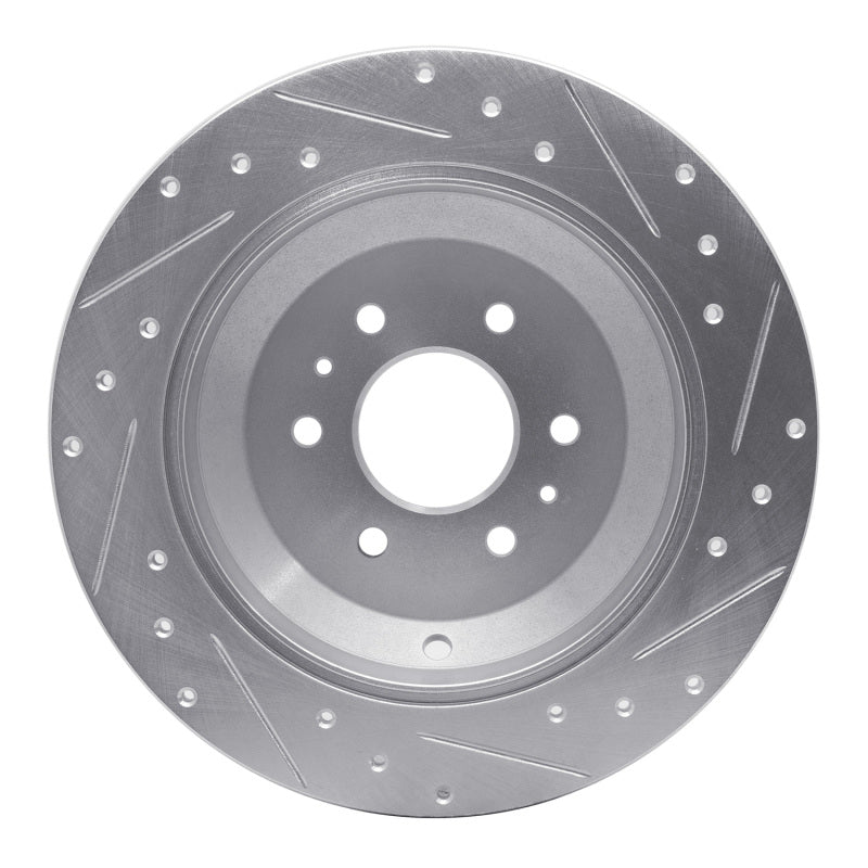 DFC 09-10 Kia Borrego Rear Left Drilled & Slotted Silver Brake Rotor
