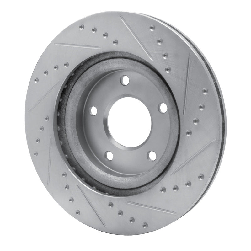 R1 07-25 Chrysler SEBRING Front Left Drilled & Slotted Silver Brake Rotor