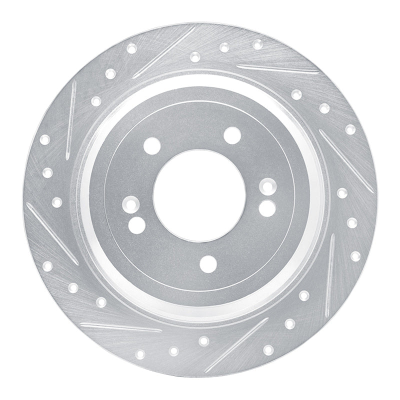 DFC 17-25 Hyundai Nexo Rear Left Drilled & Slotted Silver Brake Rotor