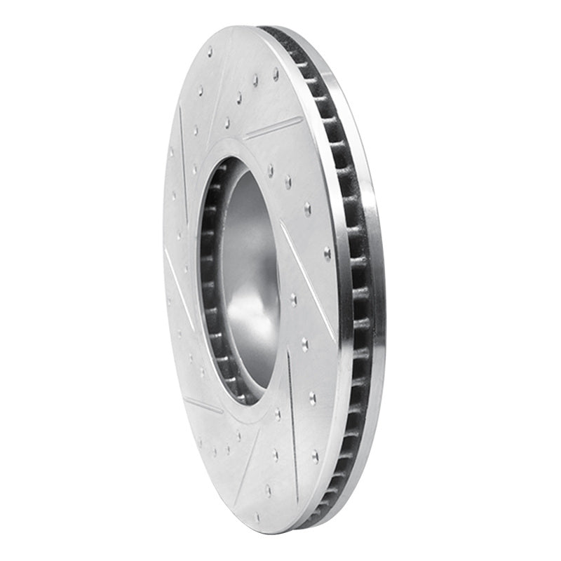 DFC 16-18 BMW X4 Left Front Drilled & Slotted Silver Brake Rotor