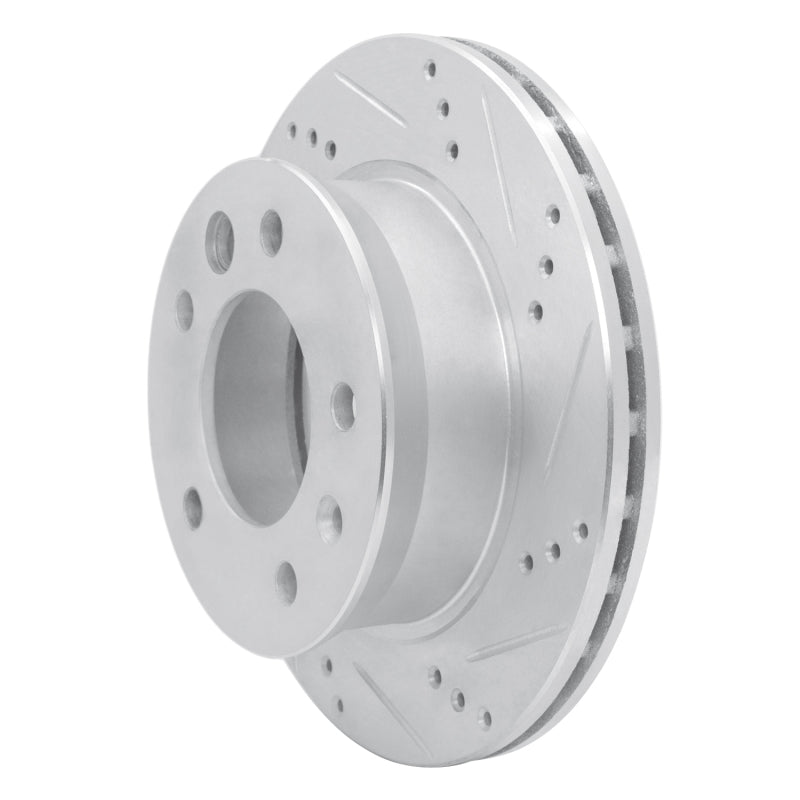R1 2002-2006 Dodge Sprinter 3500 Front Right Drilled & Slotted Silver Brake Rotor