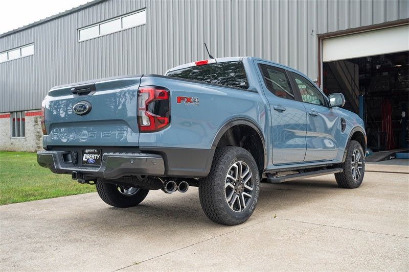 Corsa 2024-2025 Ford Ranger 3in Cat-Back Exhaust 4in Polished Pro-Series Slash Cut Twin Tip