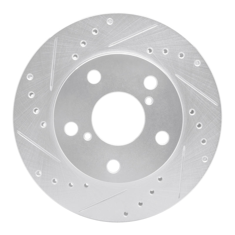 DFC 91-95 Toyota MR2 Front Left Drilled & Slotted Silver Brake Rotor