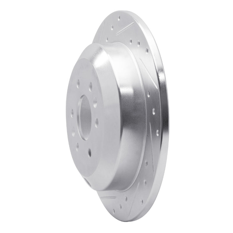 DFC 09-10 Kia Borrego Rear Left Drilled & Slotted Silver Brake Rotor