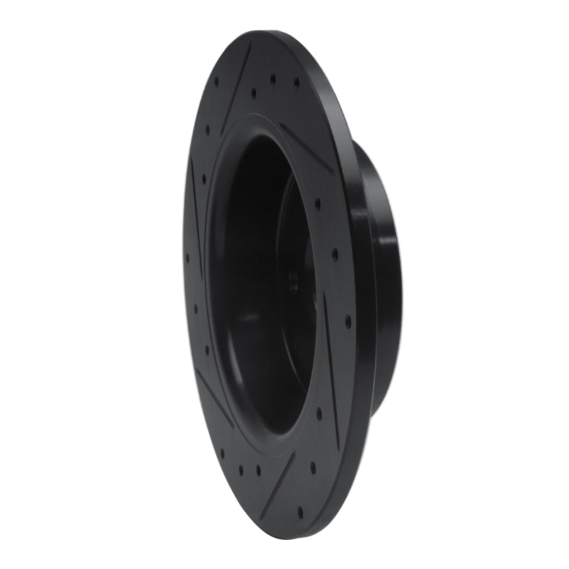 R1 06-07 Mazda 6 Rear Right Drilled & Slotted Black Brake Rotor