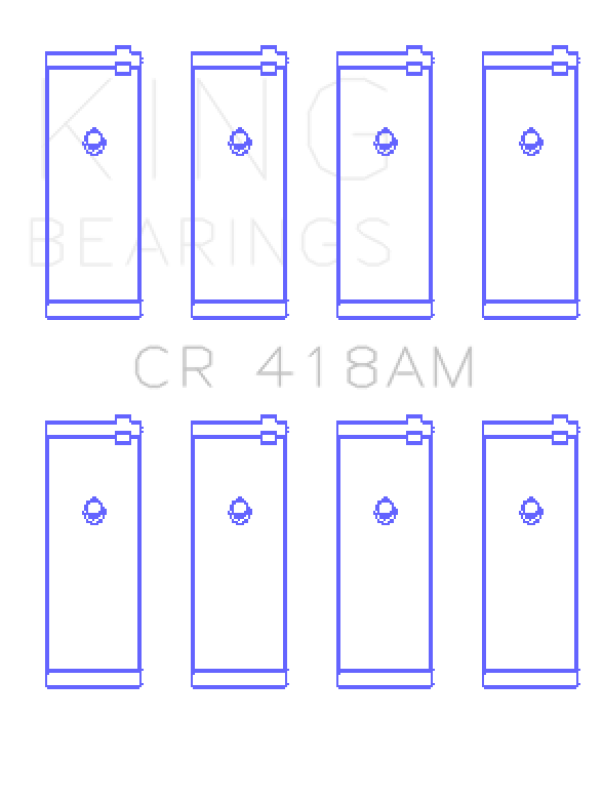 King Daewoo A15DM/A15MF/A15SMS/A16DMS/G15MF /Opel /Vauxhall 16SV/E16SE (Size 0.5) Rod Bearing Set