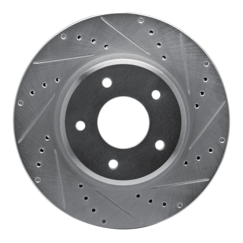 DFC 05-06 Pontiac GTO Front Right Drilled & Slotted Silver Brake Rotor