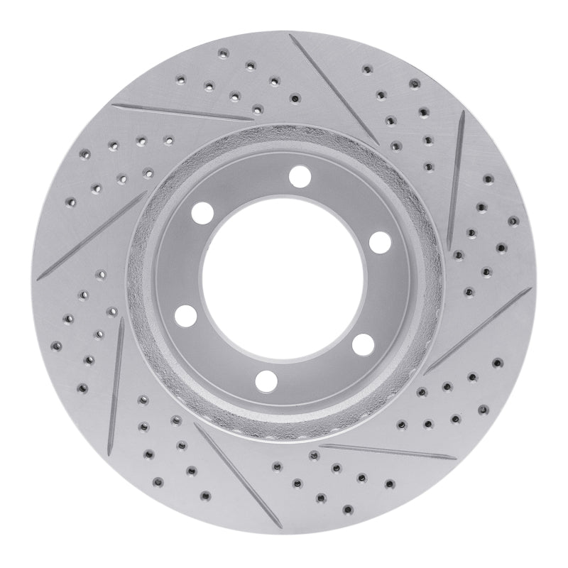 R1 00-07 Toyota Sequoia Front Left Drilled & Slotted Geo-Carbon Rotor