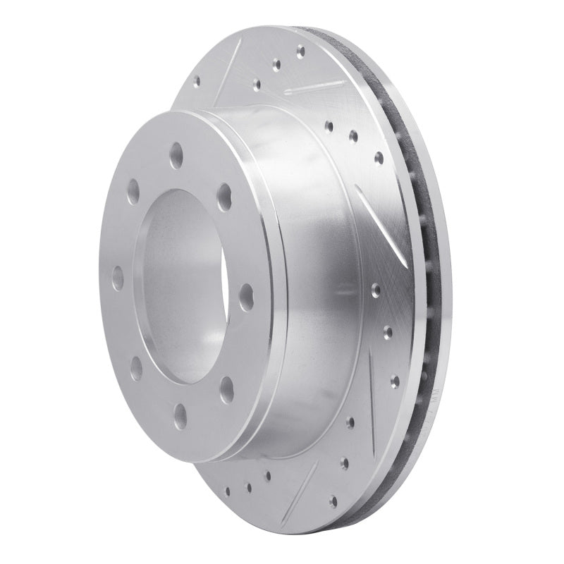 R1 99-20 Chevrolet Express 3500 Rear Left Drilled & Slotted Silver Brake Rotor