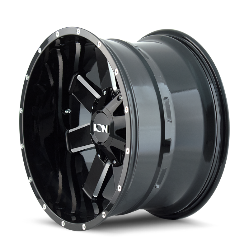 ION 141 20x9 / 8x165.1 BP / 18mm Offset / 130.8mm Hub Gloss Black Milled Wheel