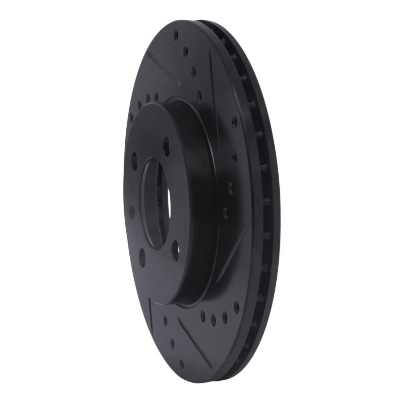 R1 86-08 Volkswagen DERBY (Mexico) Front Right Drilled & Slotted Black Brake Rotor