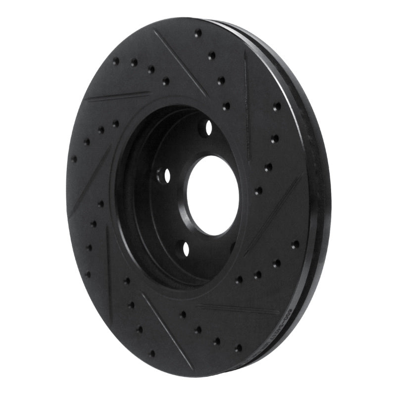 R1 2010-2013 Ford Transit Connect Front Left Drilled & Slotted Black Brake Rotor