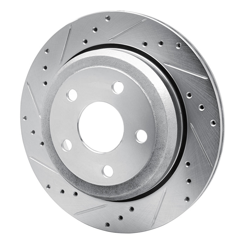 DFC 11-25 Dodge Durango Rear Left Drilled & Slotted Silver Brake Rotor