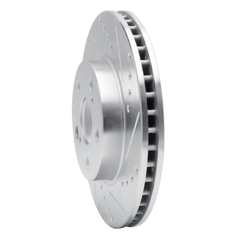 R1 94-00 Toyota Celica Front Right Drilled & Slotted Silver Brake Rotor
