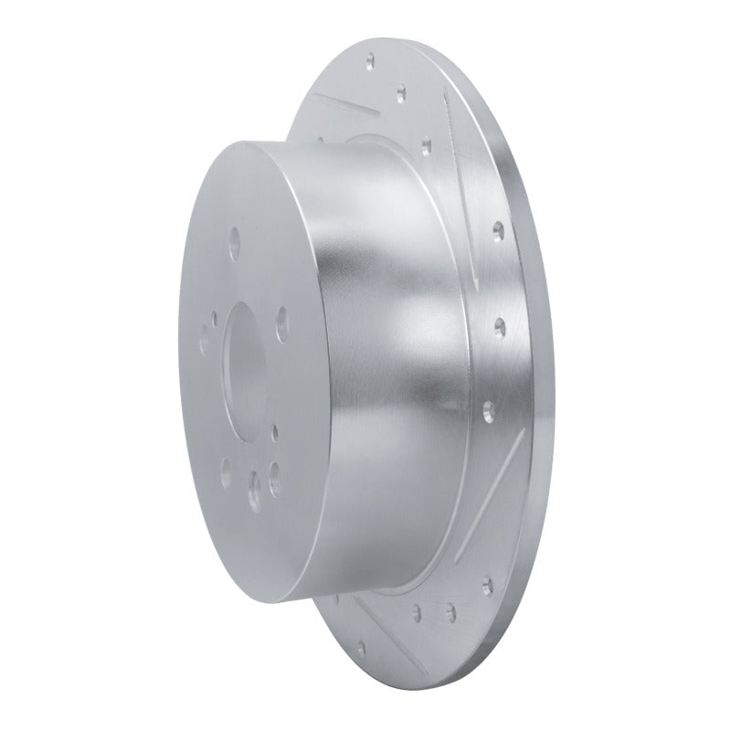 R1 09-15 Toyota Venza Rear Right Drilled & Slotted Silver Brake Rotor