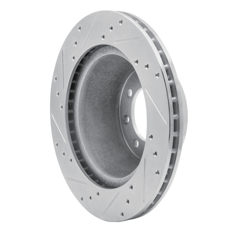 R1 68-76 Ford F-350 2WD (Excl Super Duty) Front Right Drilled & Slotted Silver Brake Rotor