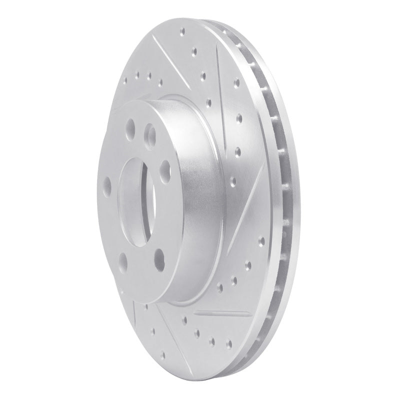 R1 96-00 Volkswagen EuroVan Front Right Drilled & Slotted Silver Brake Rotor