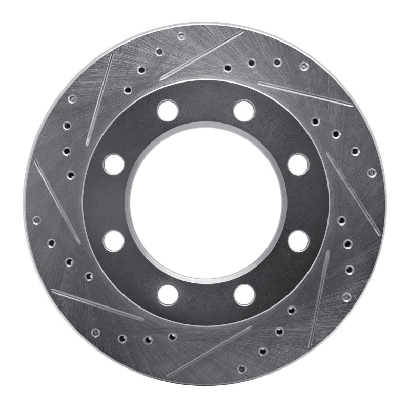 R1 76-79 Ford F-250 4WD (Excl Super Duty) Front Left Drilled & Slotted Silver Brake Rotor