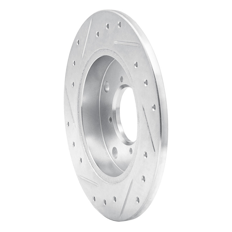 DFC 89-94 Suzuki Swift Rear Right Drilled & Slotted Silver Brake Rotor
