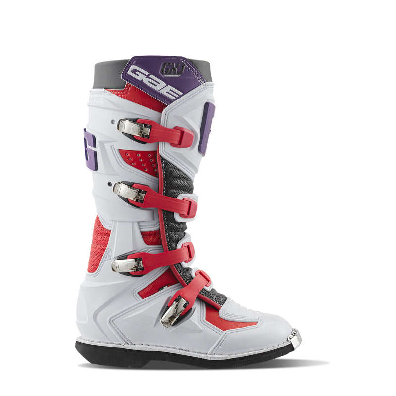 Gaerne GXJ Boot White/Red/Purple Size Youth - 6