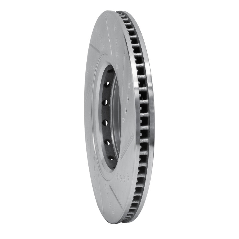 R1 16-22 Acura ILX Front Left Drilled & Slotted Silver Brake Rotor