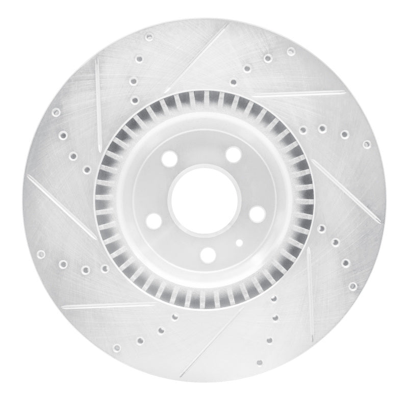 DFC 12-18 Audi A7 Quattro Front Right Drilled & Slotted Silver Brake Rotor