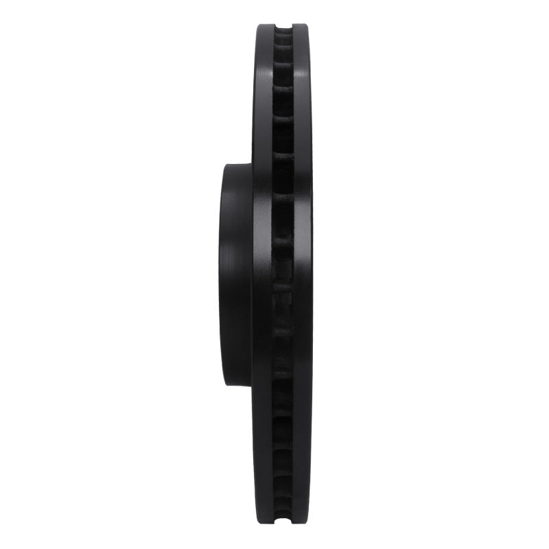R1 99-04 Audi S6 Front Left Drilled & Slotted Black Brake Rotor