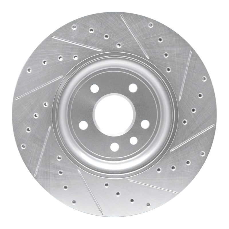 DFC 17-20 Jaguar XF Front Left Drilled & Slotted Silver Brake Rotor