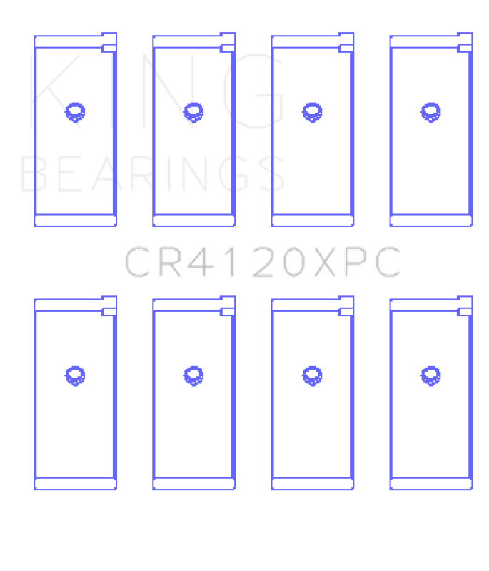King Mitsubishi 4G63/4G64 Performance Coated Connecting Rod Bearing (Set of 4) - Size STD