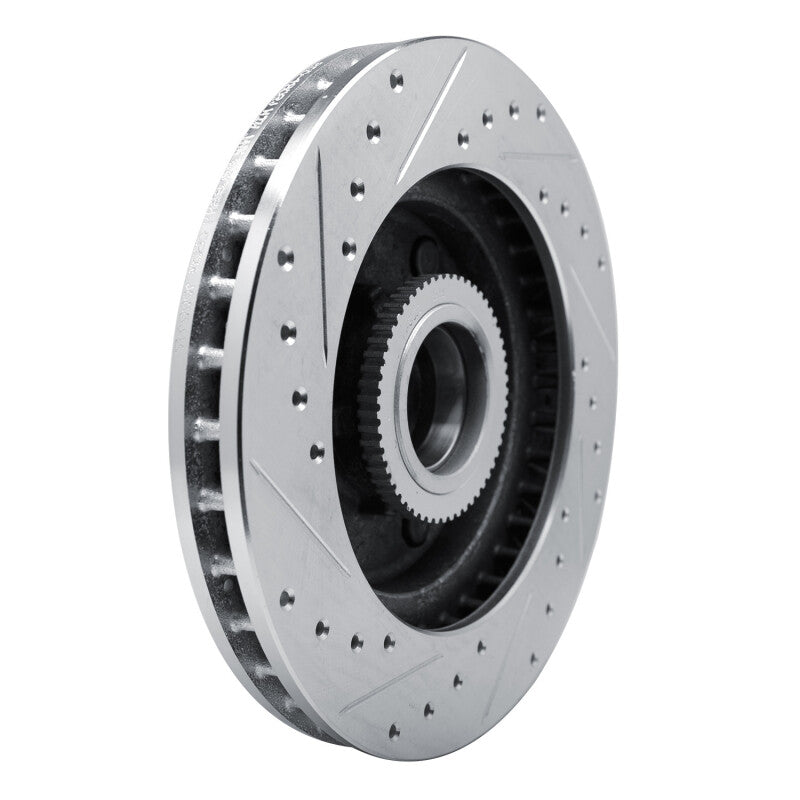 R1 94-02 Chevrolet Express 2500 Front Right Drilled & Slotted Silver Brake Rotor