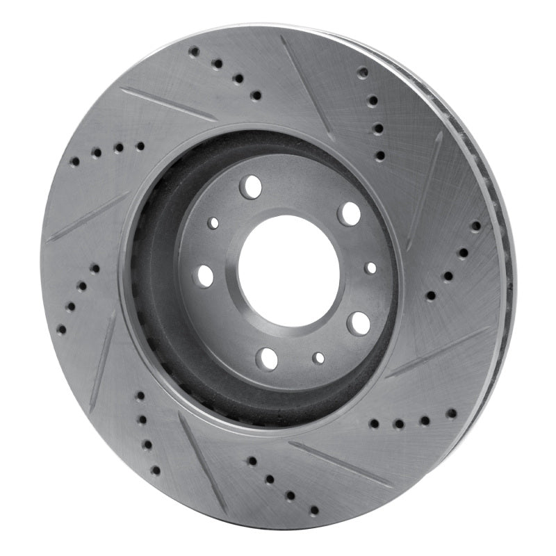 DFC 03-08 Cadillac Seville Front Left Drilled & Slotted Silver Brake Rotor