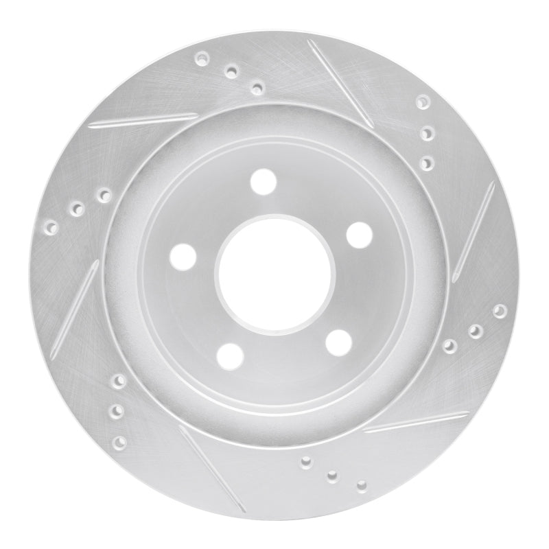 R1 93-97 Chevrolet Camaro Rear Left Drilled & Slotted Silver Brake Rotor