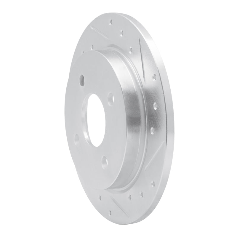 DFC 01-19 Ford Fiesta (USA/Canada) Rear Right Drilled & Slotted Silver Brake Rotor