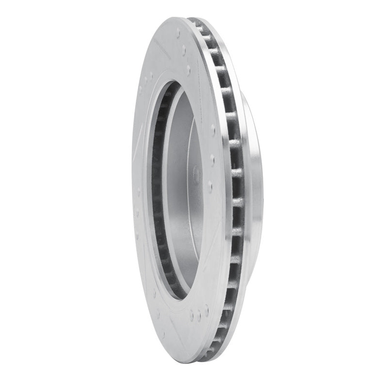 R1 95-04 Ford CONTOUR Rear Left Drilled & Slotted Silver Brake Rotor