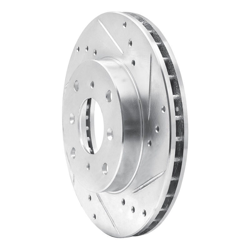 DFC 92-96 Honda Prelude Front Right Drilled & Slotted Silver Brake Rotor
