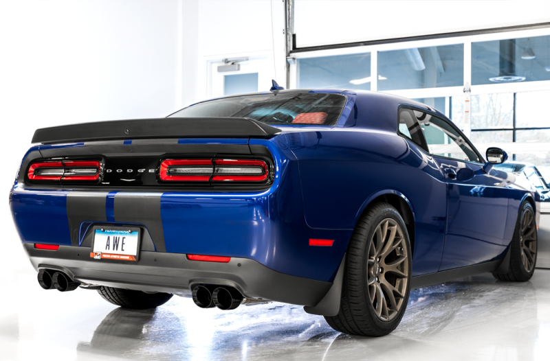 AWE Tuning 2017+ Dodge Challenger 5.7L Track Edition Exhaust - Diamond Black Quad Tips